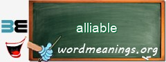 WordMeaning blackboard for alliable